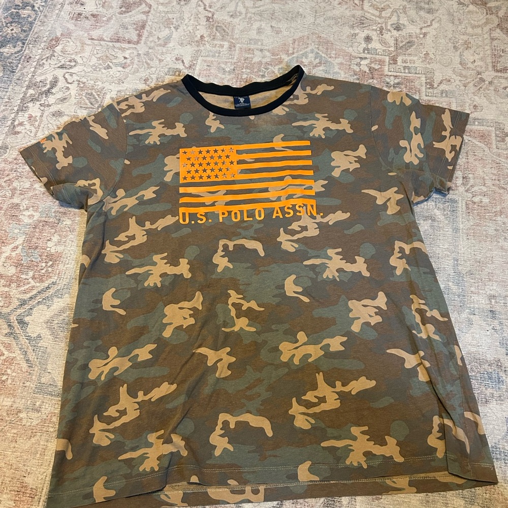 U.S. Polo Assn. Men’s Camouflage T-Shirt - Green and Tan